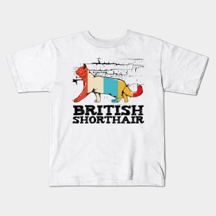 British Shorthair Cat Kids T-Shirt